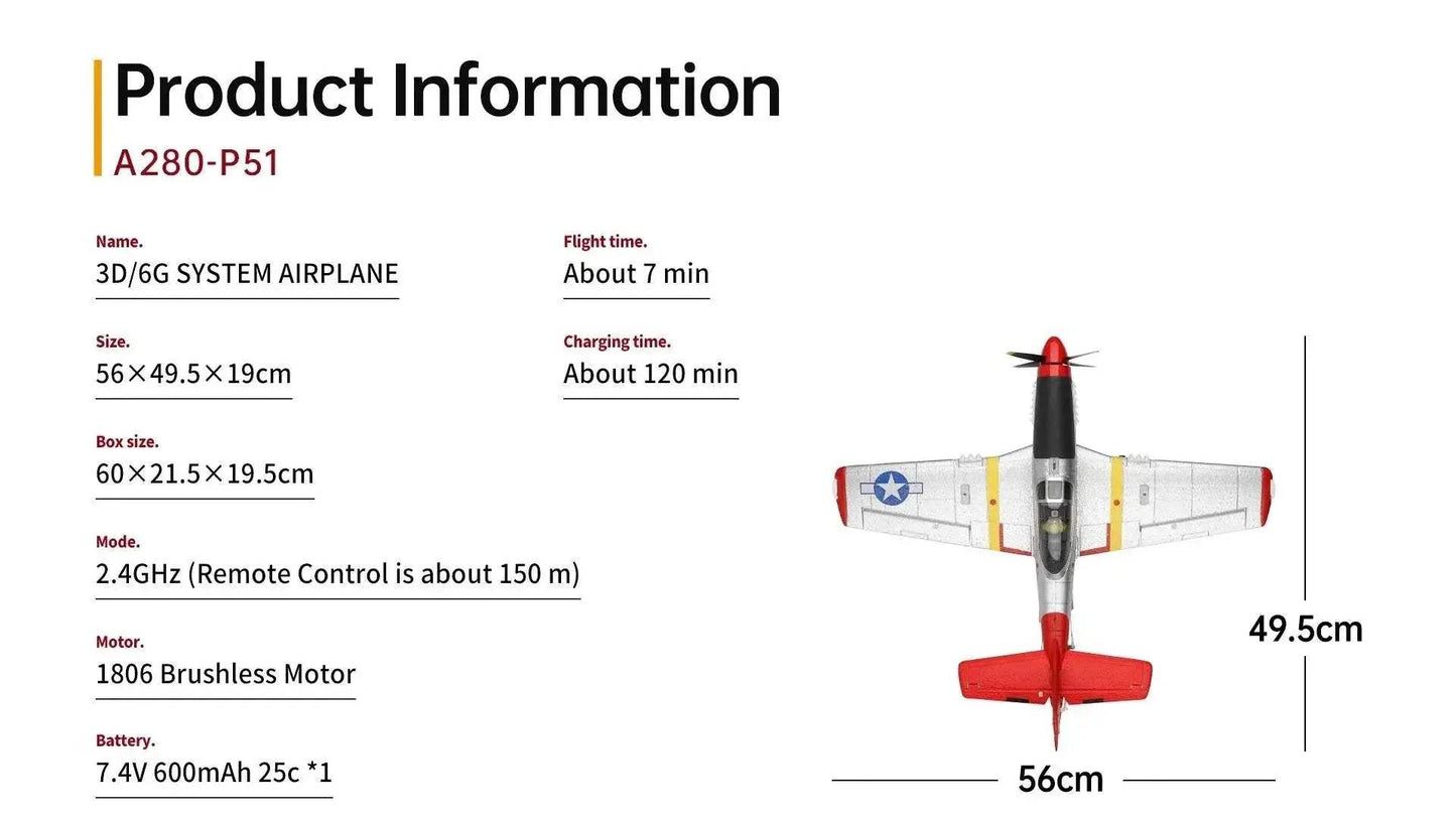 WLtoys XK A280 RC Plane 2.4G 4CH Aircraft for Kids - ToylandEU