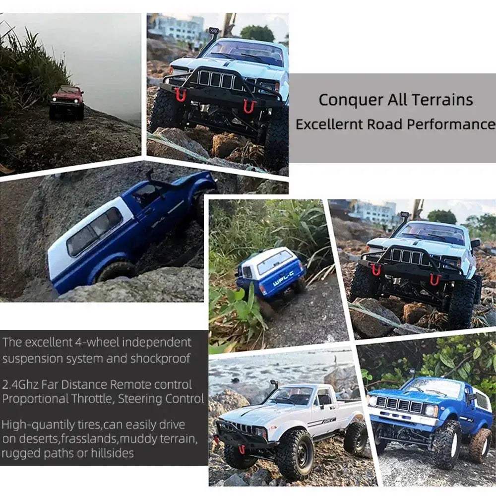 WPL C24 RC Car 4WD Rock Crawler Superior Waterproof Durable - ToylandEU