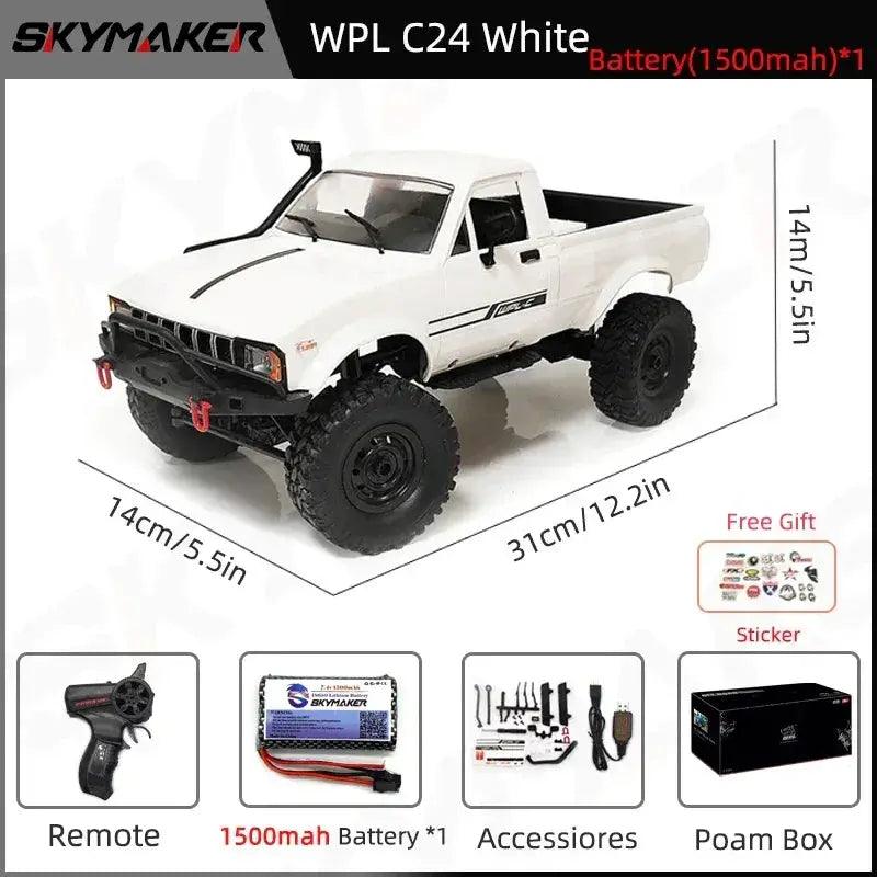  WPL C24 RC Car 4WD Rock Crawler Waterproof Durable -  ToylandEU™