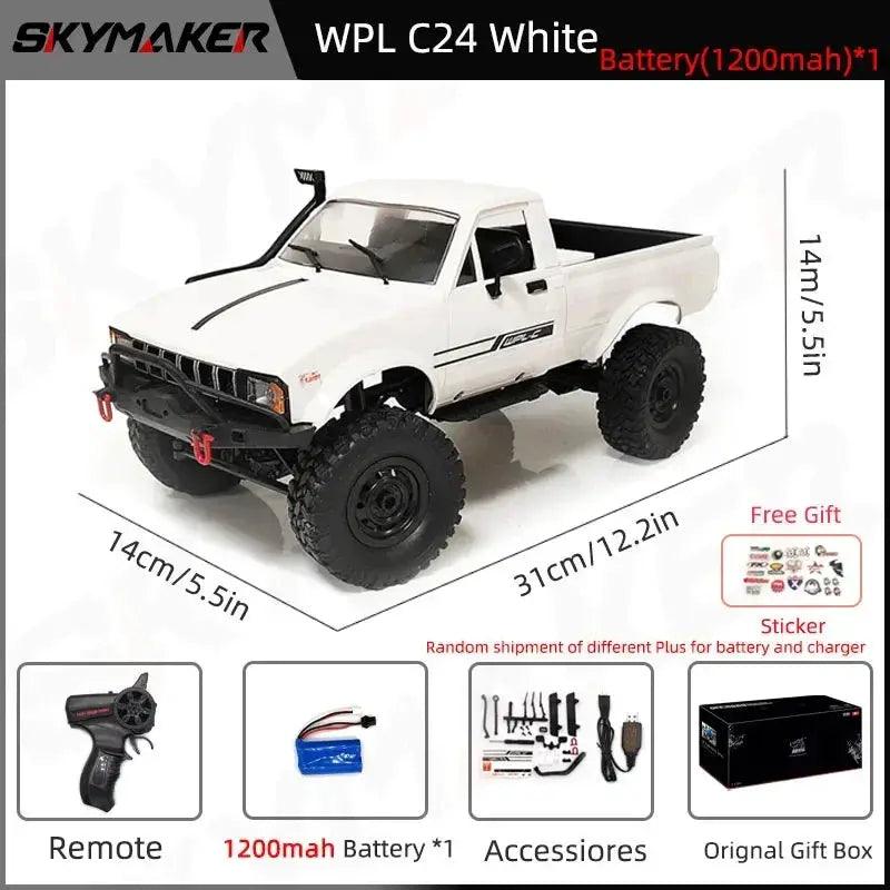 WPL C24 RC Car 4WD Rock Crawler Waterproof Durable -  ToylandEU™