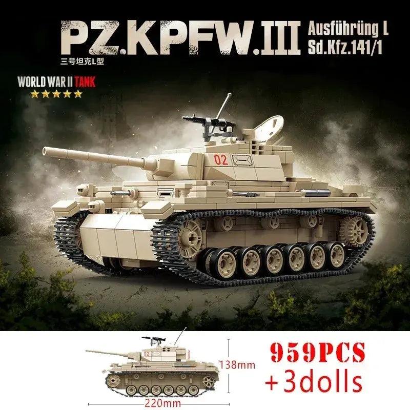  WW2 German Tank Building Blocks For Kids Educational -  ToylandEU™