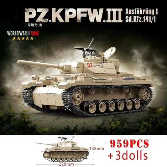  WW2 German Tank Building Blocks For Kids Educational -  ToylandEU™