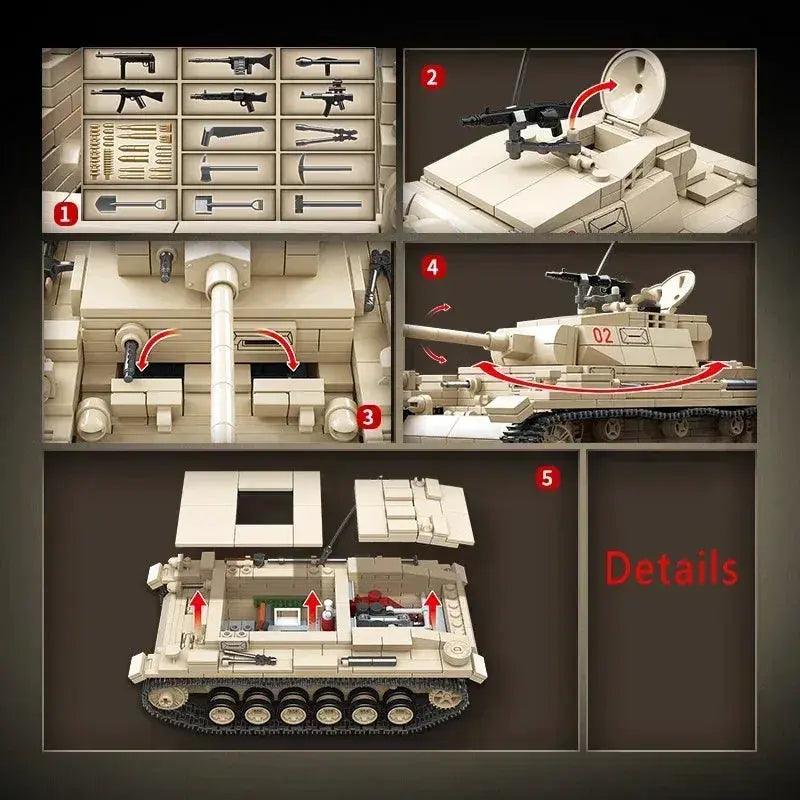  WW2 German Tank Building Blocks For Kids Educational -  ToylandEU™