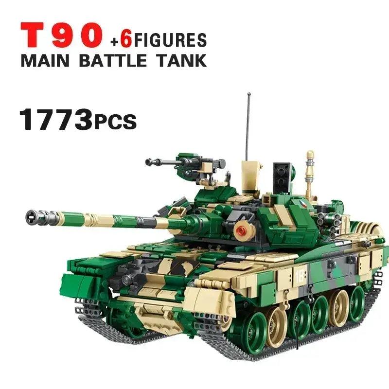  WW2 Military Tank Building Blocks Educational T90 -  ToylandEU™