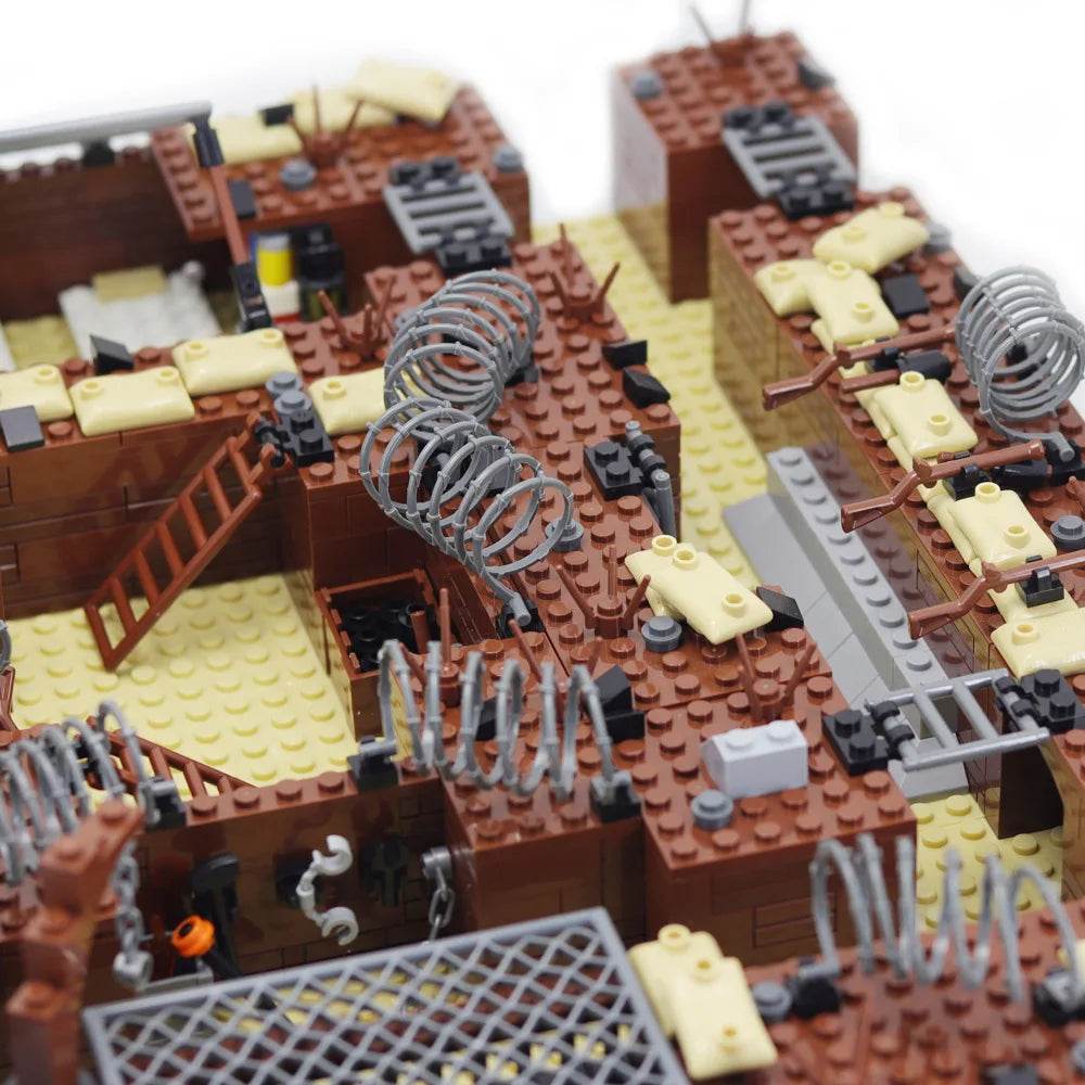 WW2 Military Trench Building Blocks Kit Soldiers Army Figures - ToylandEU