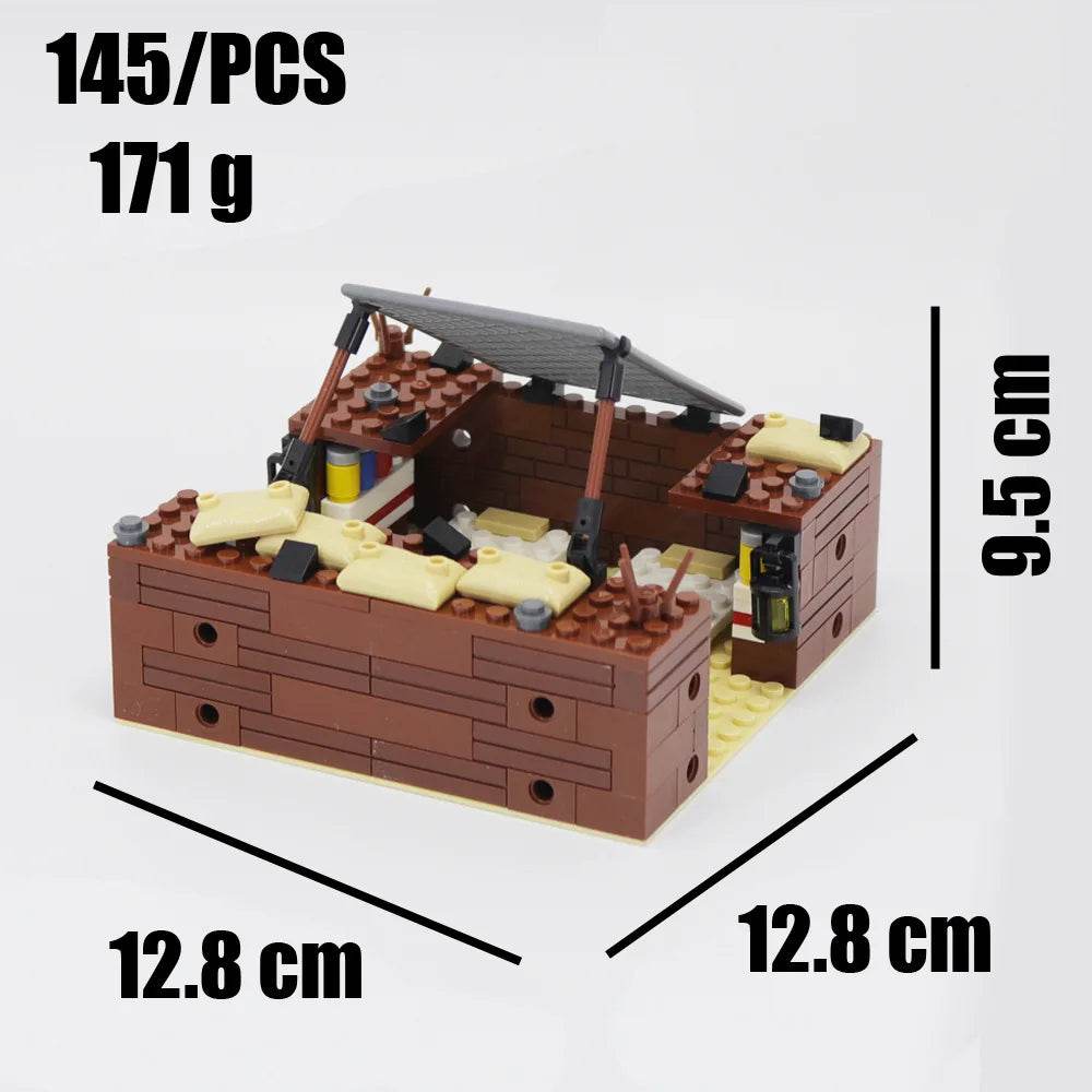 WW2 Military Trench Building Blocks Kit Soldiers Army Figures - ToylandEU