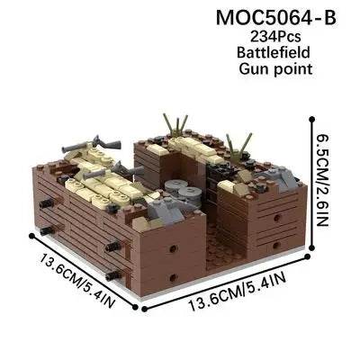 WW2 Military Trench Building Blocks Kit Soldiers Army Figures - ToylandEU