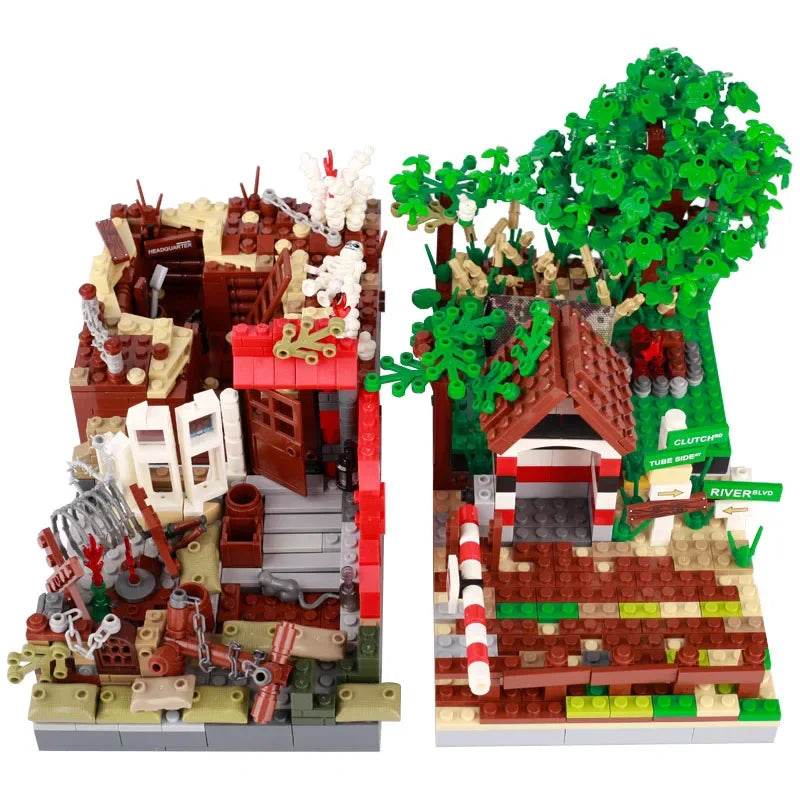 WW2 Ruins Building Blocks German Army Soldiers Figures Toys - ToylandEU