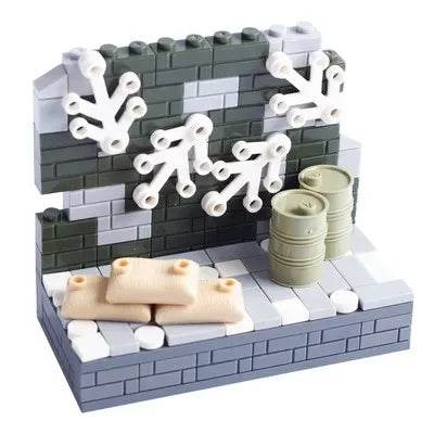 WW2 Ruins Building Blocks German Army Soldiers Figures Toys - ToylandEU