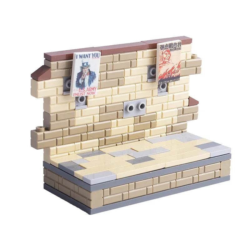 WW2 Ruins Building Blocks German Army Soldiers Figures Toys - ToylandEU