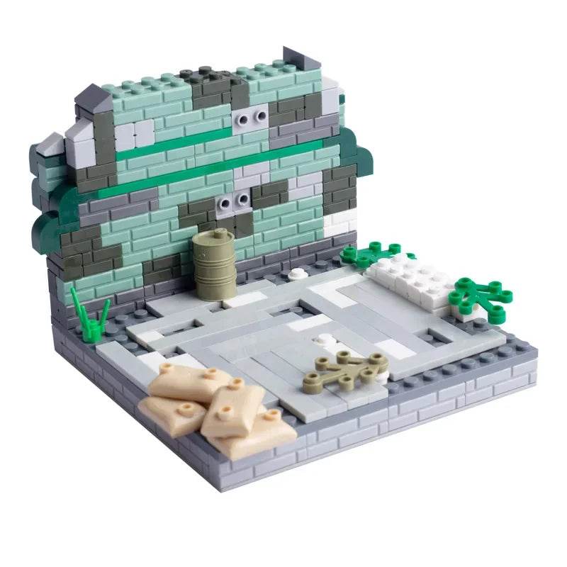 WW2 Ruins Building Blocks German Army Soldiers Figures Toys - ToylandEU