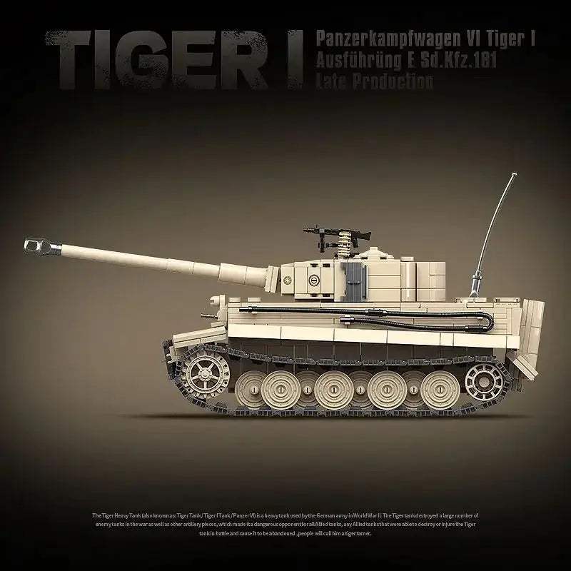 WW2 Tiger I Tank Building Blocks For Kids Lego Compatible - ToylandEU