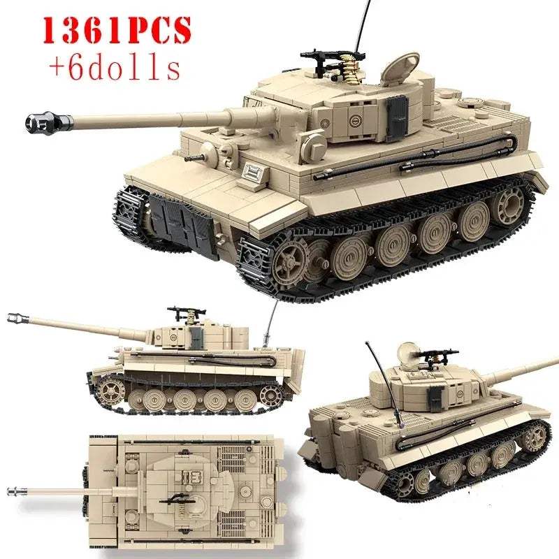 WW2 Tiger I Tank Building Blocks For Kids Lego Compatible - ToylandEU