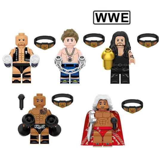  WWE Minifigures Five Pack LEGO Compatible Figures 