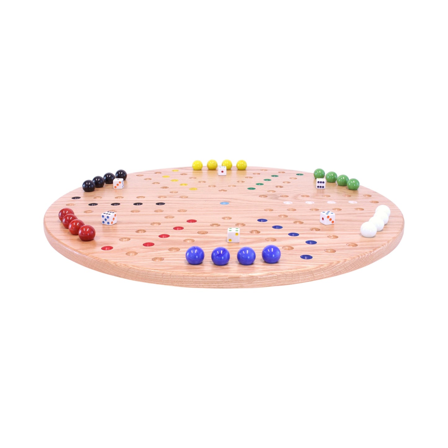 Wahoo Aggravation Game Board Solid Red Oak Wood Double Sided