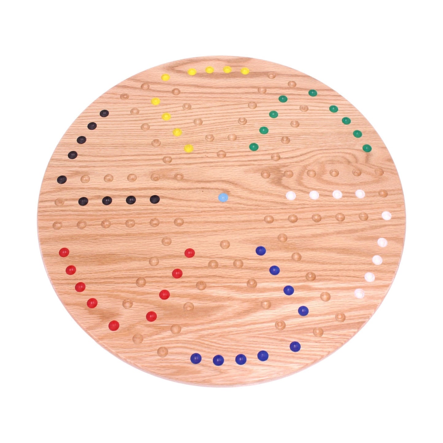Wahoo Aggravation Game Board Solid Red Oak Wood Double Sided