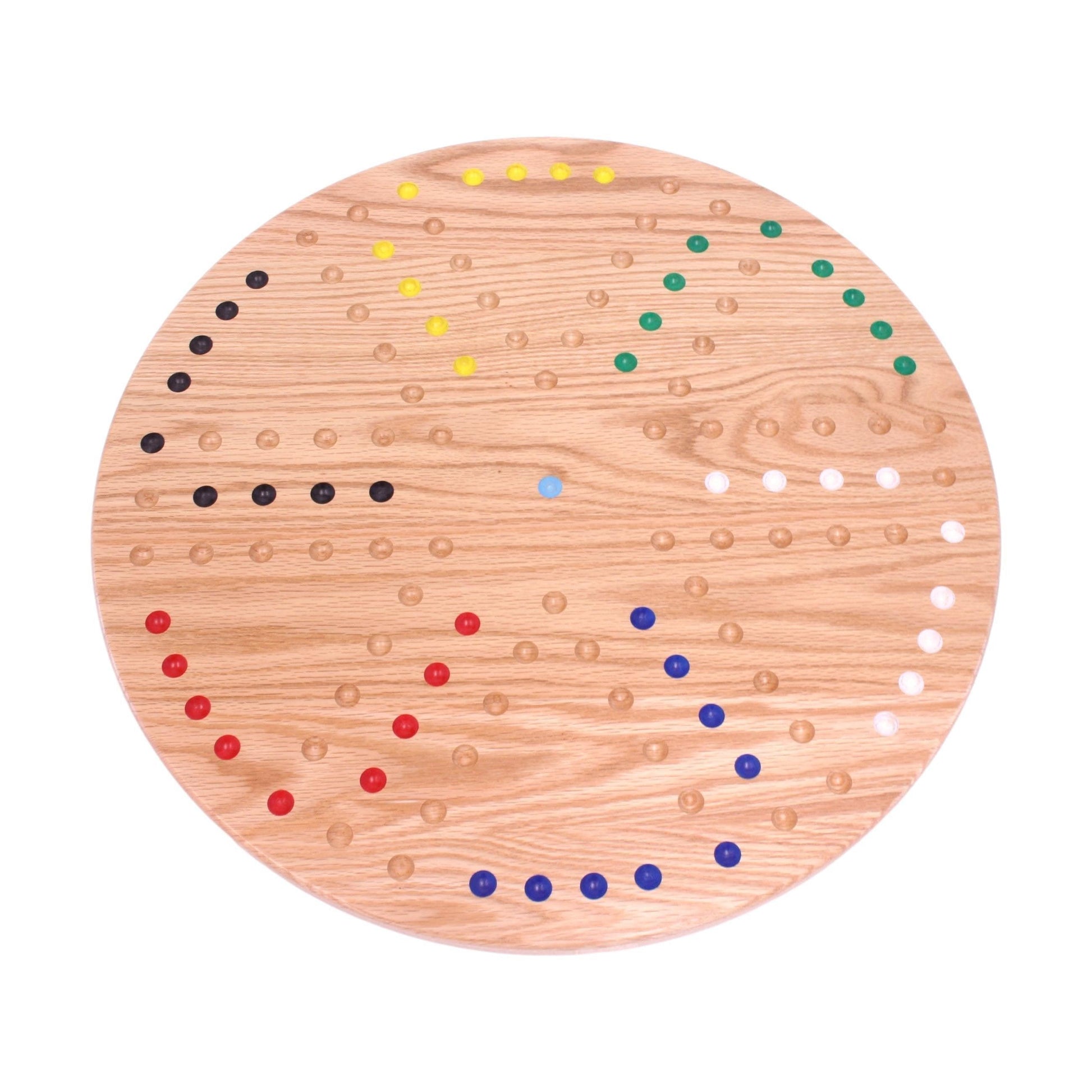 Wahoo Aggravation Game Board Solid Red Oak Wood Double Sided