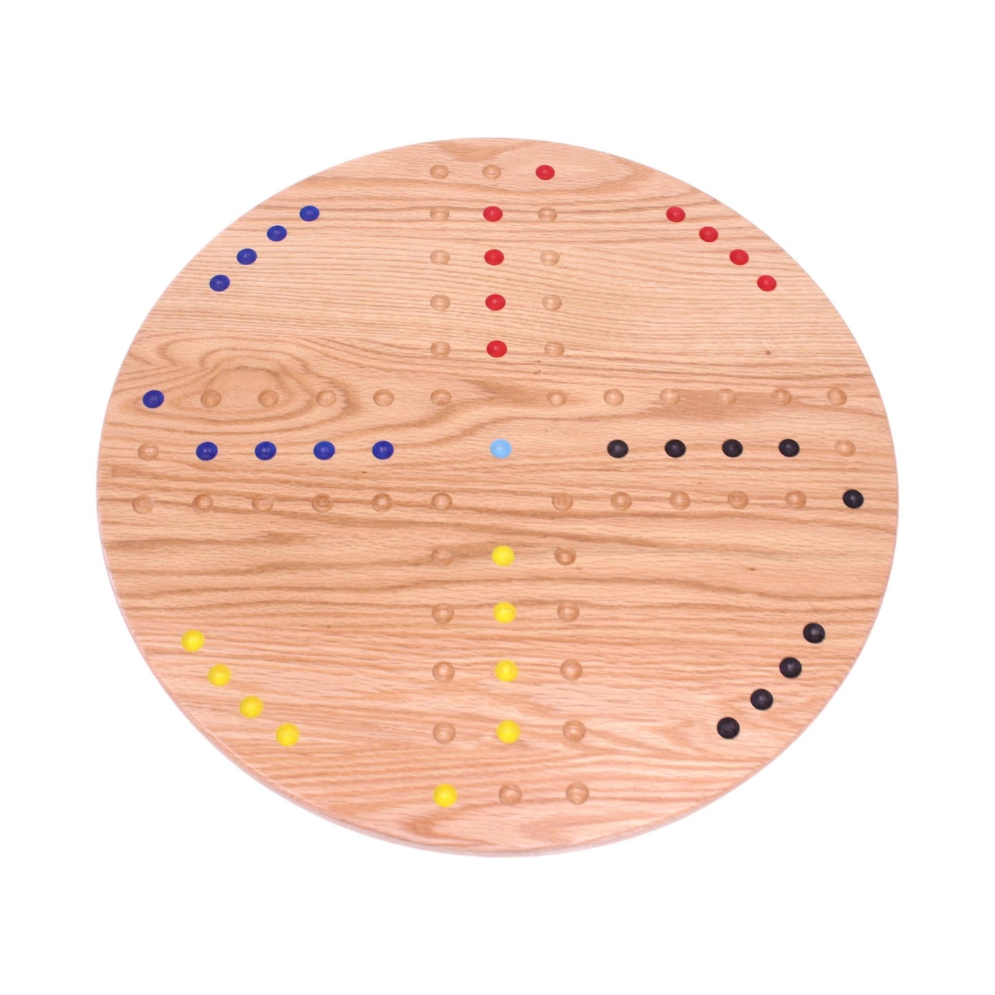 Wahoo Aggravation Game Board Solid Red Oak Wood Double Sided