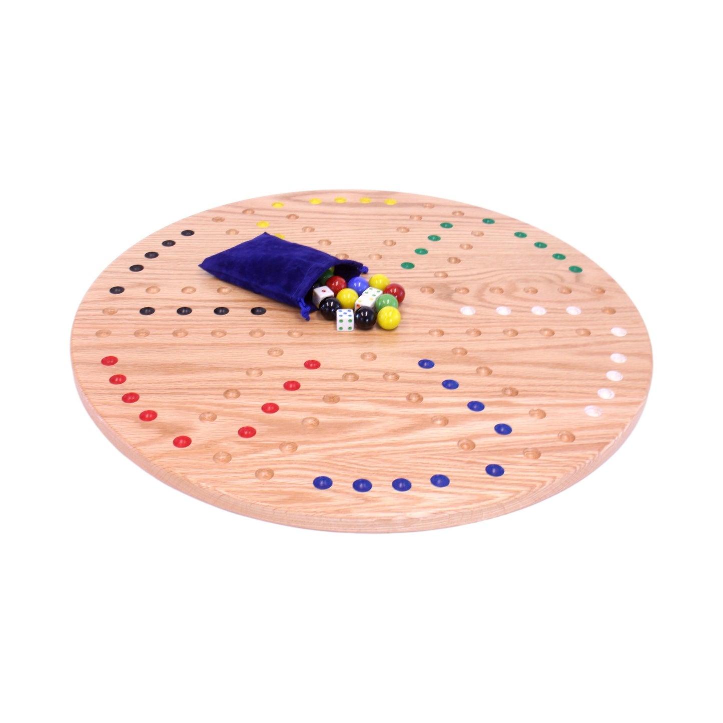 Wahoo Aggravation Game Board Solid Red Oak Wood Double Sided