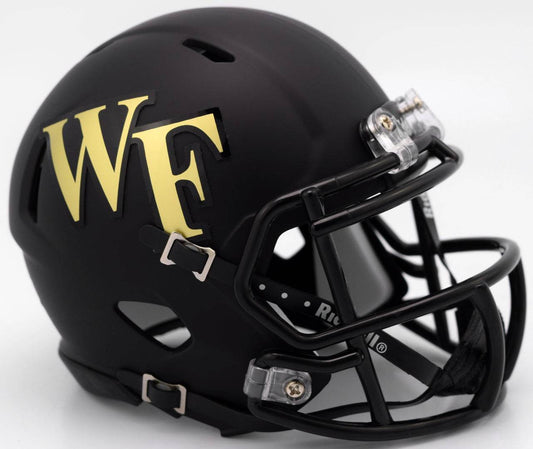 Wake Forest Demon Deacons Riddell Mini Helmet Matte Black - ToylandEU