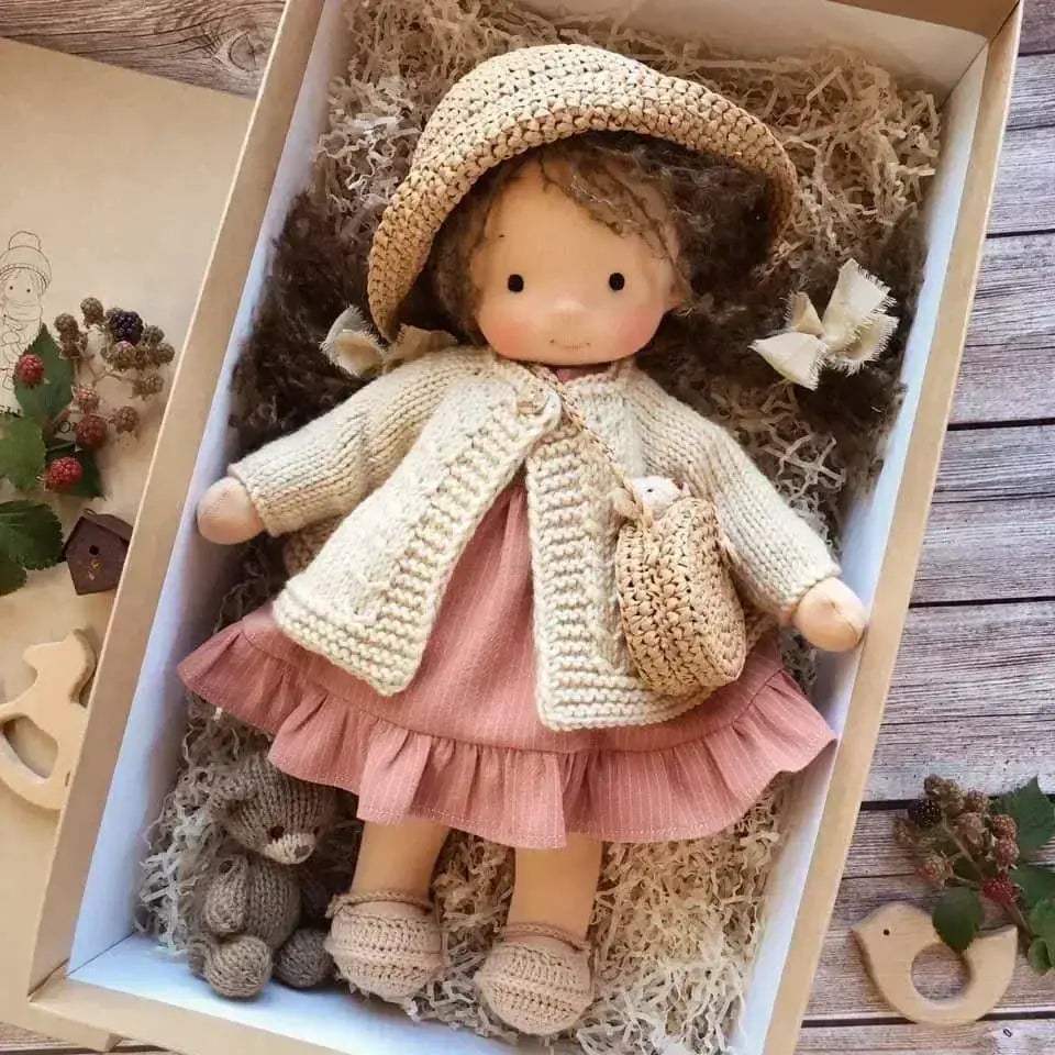 Waldorf Doll Handmade Dress Up Toy For Kids Soft Comfort - ToylandEU