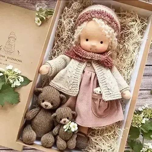 Waldorf Doll Handmade Dress Up Toy For Kids Soft Comfort - ToylandEU