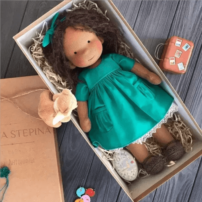 Waldorf Doll Handmade Dress Up Toy For Kids Soft Comfort - ToylandEU