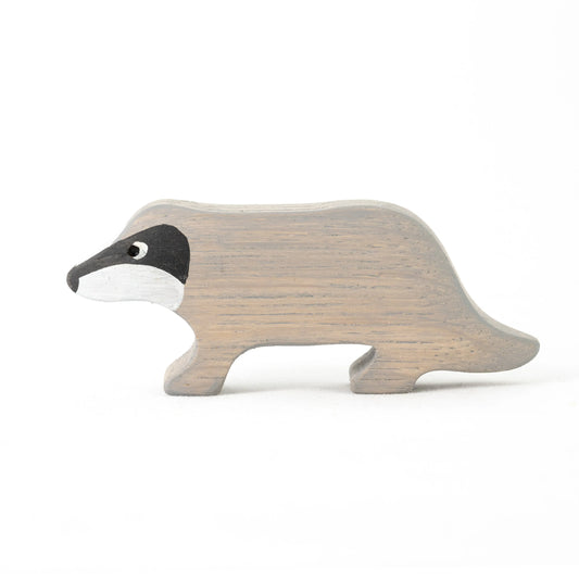 Waldorf Wooden Badger Toy For Imaginative Play And Learning - ToylandEU
