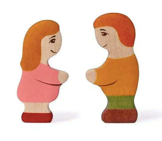 Waldorf Wooden Family Figurines Set For Imaginative Play - ToylandEU