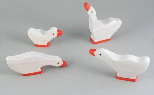 Waldorf Wooden Geese Family Figures for Imaginative Play - ToylandEU