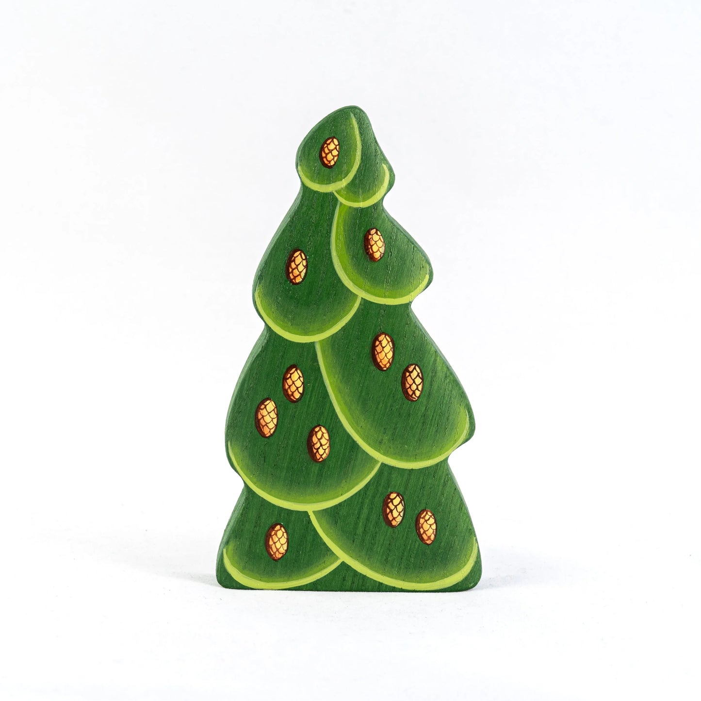 Waldorf Handmade Wooden Christmas Tree With Pinecones Safe For Children - ToylandEU