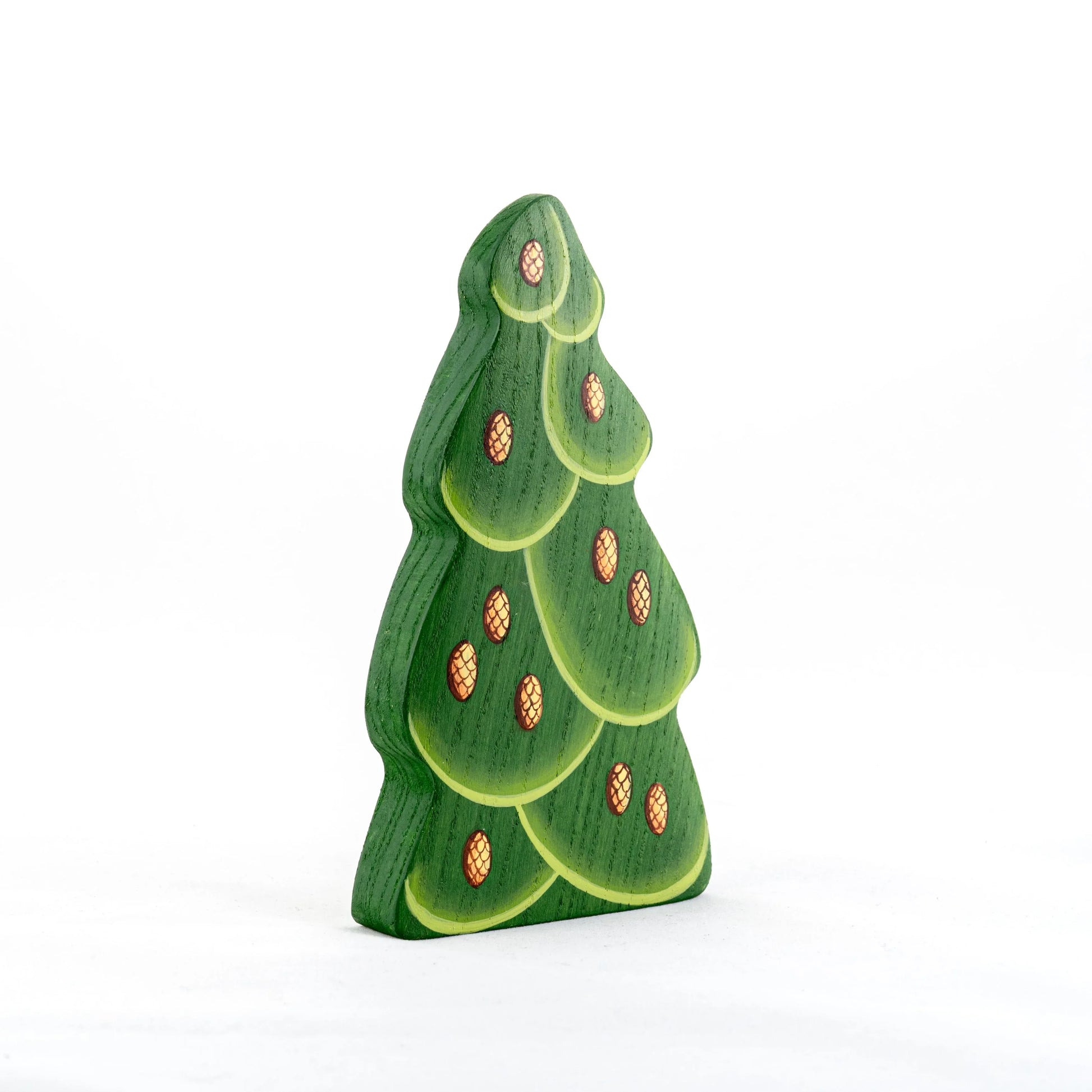 Waldorf Handmade Wooden Christmas Tree With Pinecones Safe For Children - ToylandEU
