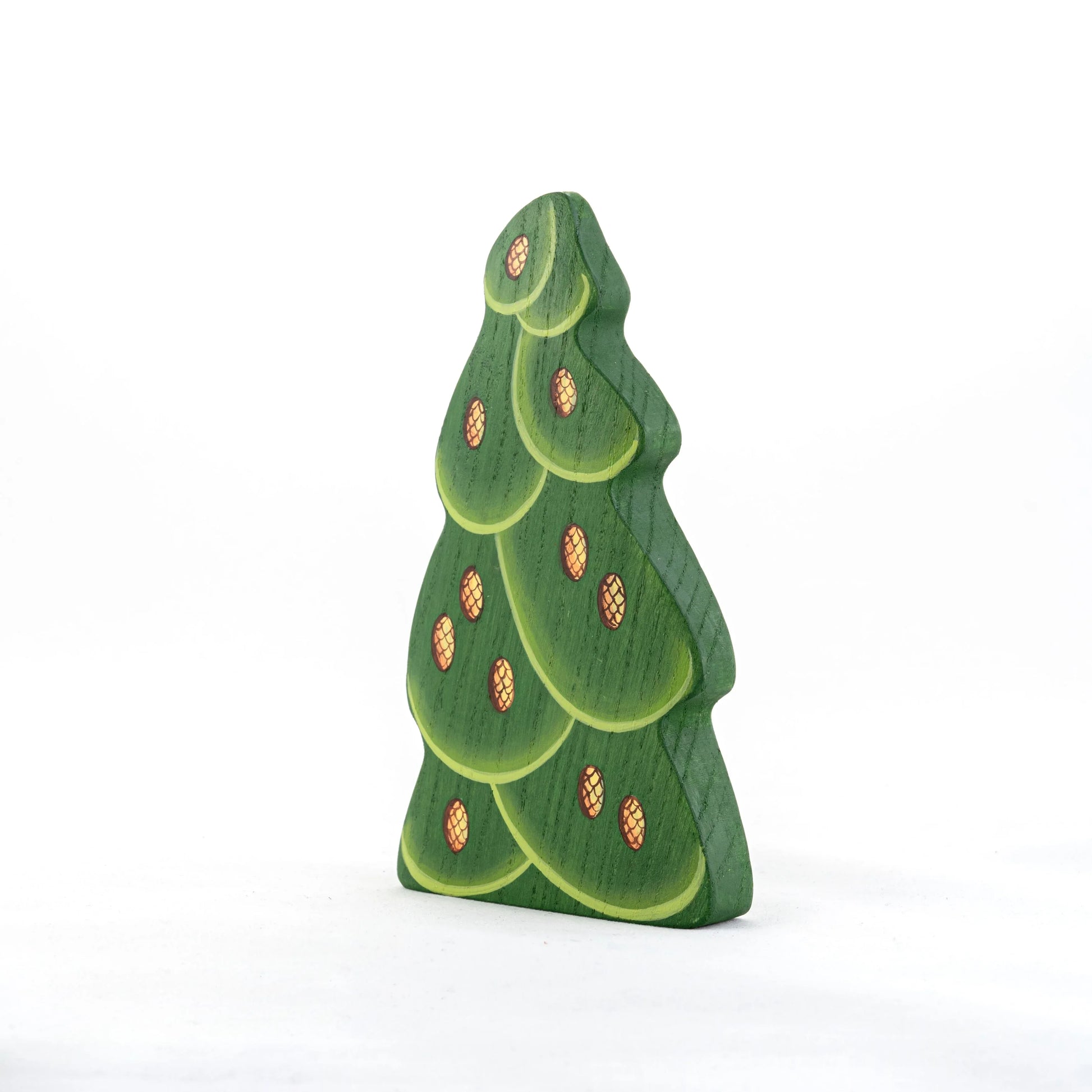 Waldorf Handmade Wooden Christmas Tree With Pinecones Safe For Children - ToylandEU