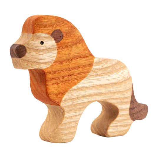 Waldorf Wooden Safari Animals Set of 9 Hand Painted - ToylandEU