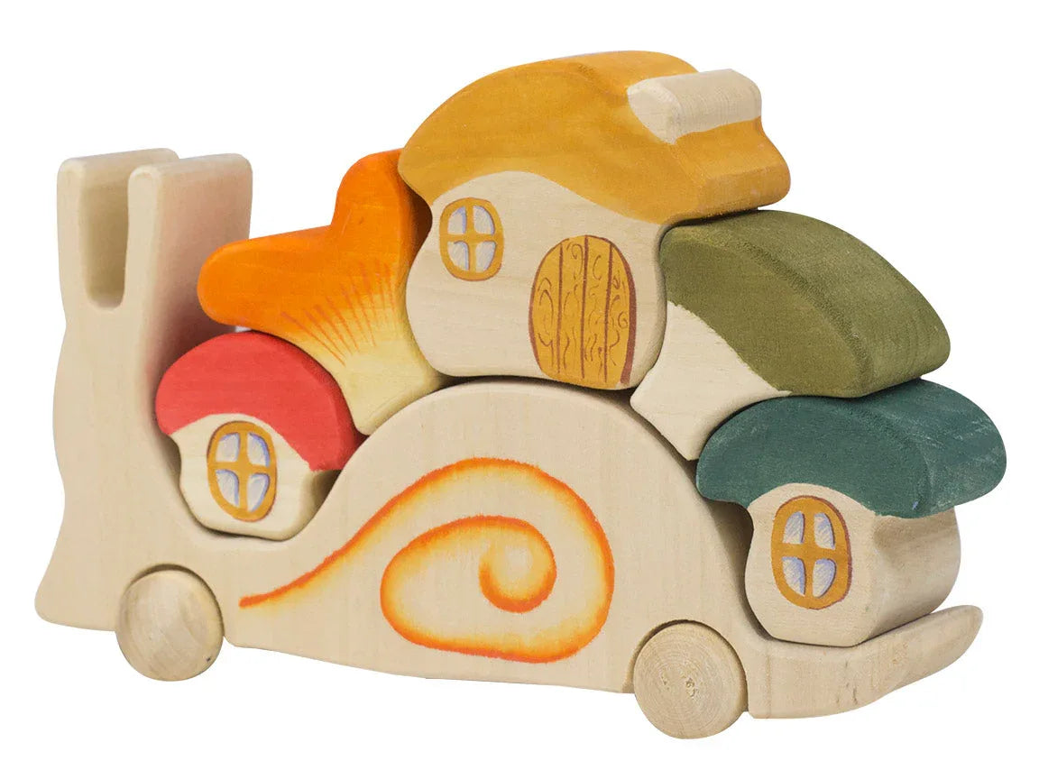 Wooden Snail Puzzle Pack Of 6 For Kids With Wheels - ToylandEU