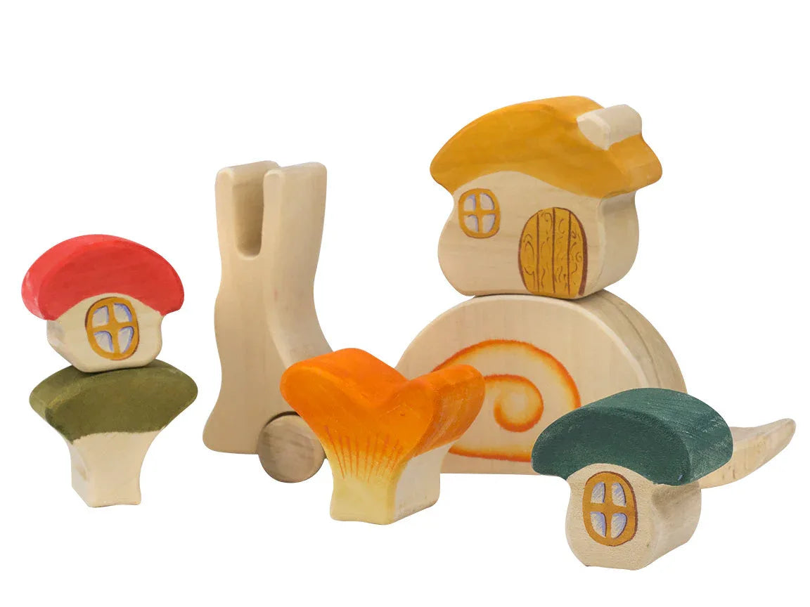 Wooden Snail Puzzle Pack Of 6 For Kids With Wheels - ToylandEU