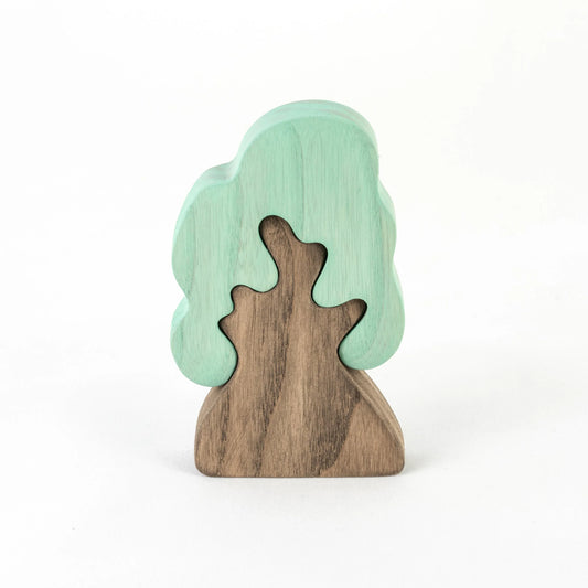 Waldorf Wooden Toy Winter Oak Tree Puzzle - ToylandEU