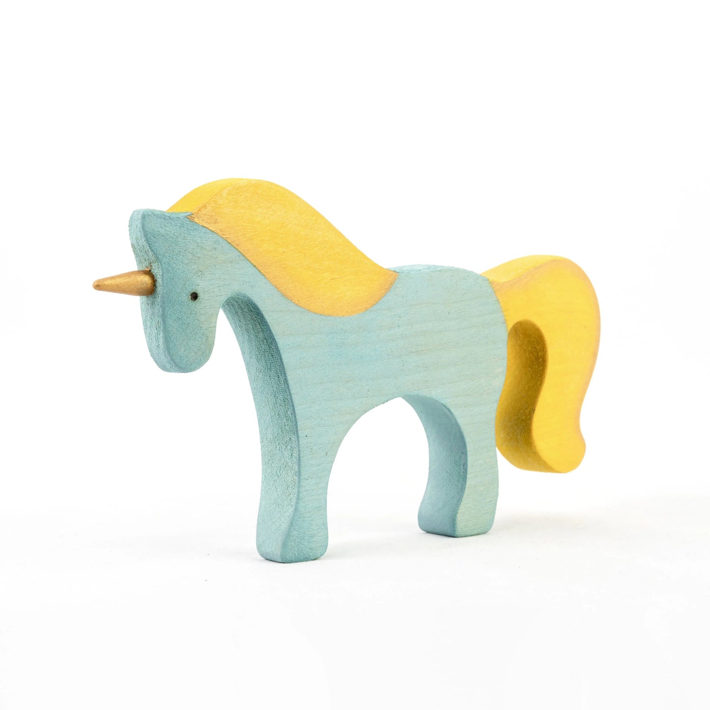 Handmade Wooden Unicorn Toy With Smooth Finish And Safe Paint - ToylandEU