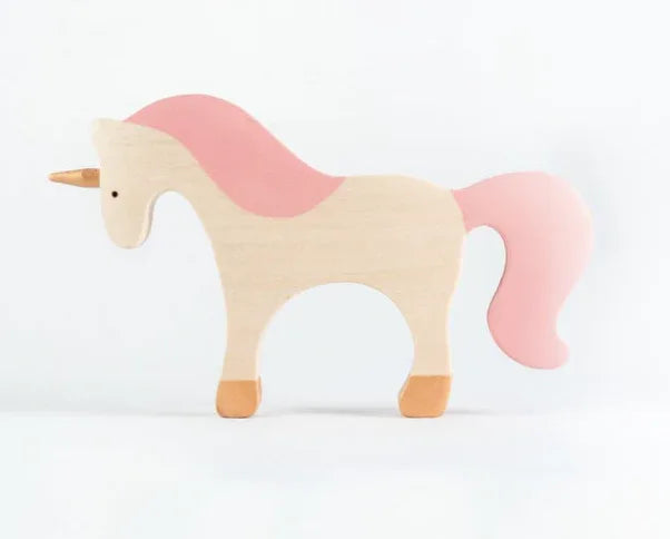 Handmade Wooden Unicorn Toy With Smooth Finish And Safe Paint - ToylandEU