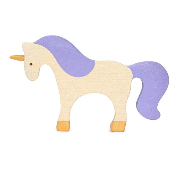 Handmade Wooden Unicorn Toy With Smooth Finish And Safe Paint - ToylandEU