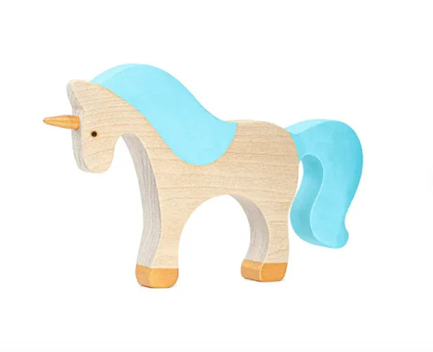 Handmade Wooden Unicorn Toy With Smooth Finish And Safe Paint - ToylandEU