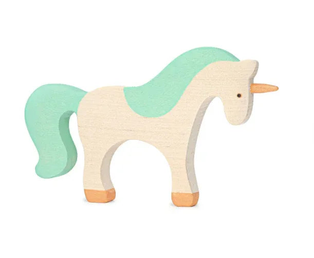 Handmade Wooden Unicorn Toy With Smooth Finish And Safe Paint - ToylandEU