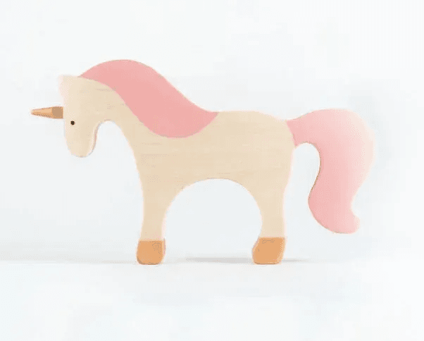 Handmade Wooden Unicorn Toy With Safe Water Based Paint - ToylandEU