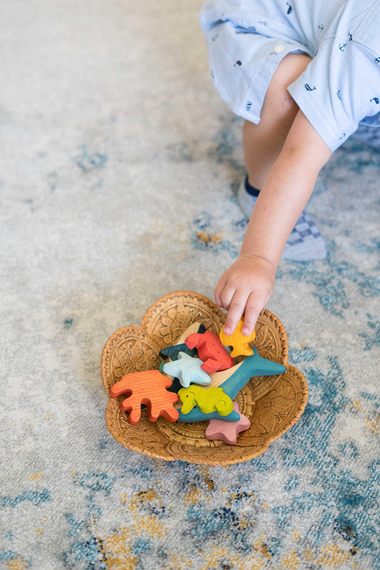 Premium Wooden Sea Creatures And Ocean Fish Set For Kids - ToylandEU