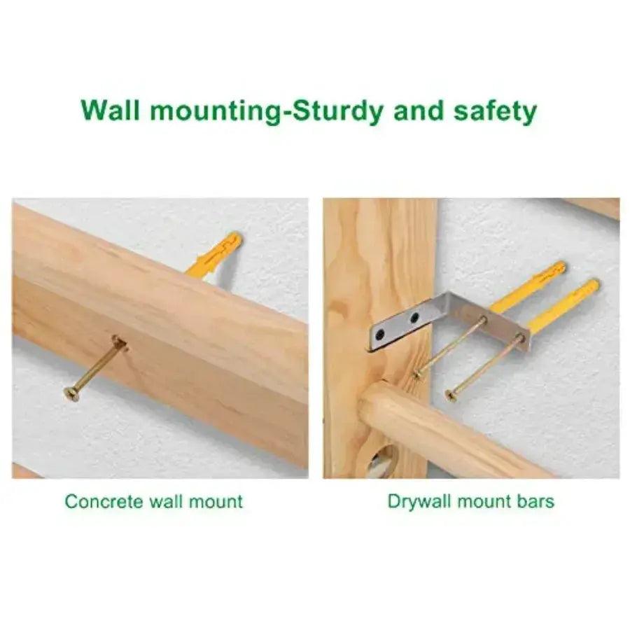  Wall Mounted Swedish Ladder Stall Bar Full Body Stretch -  ToylandEU™