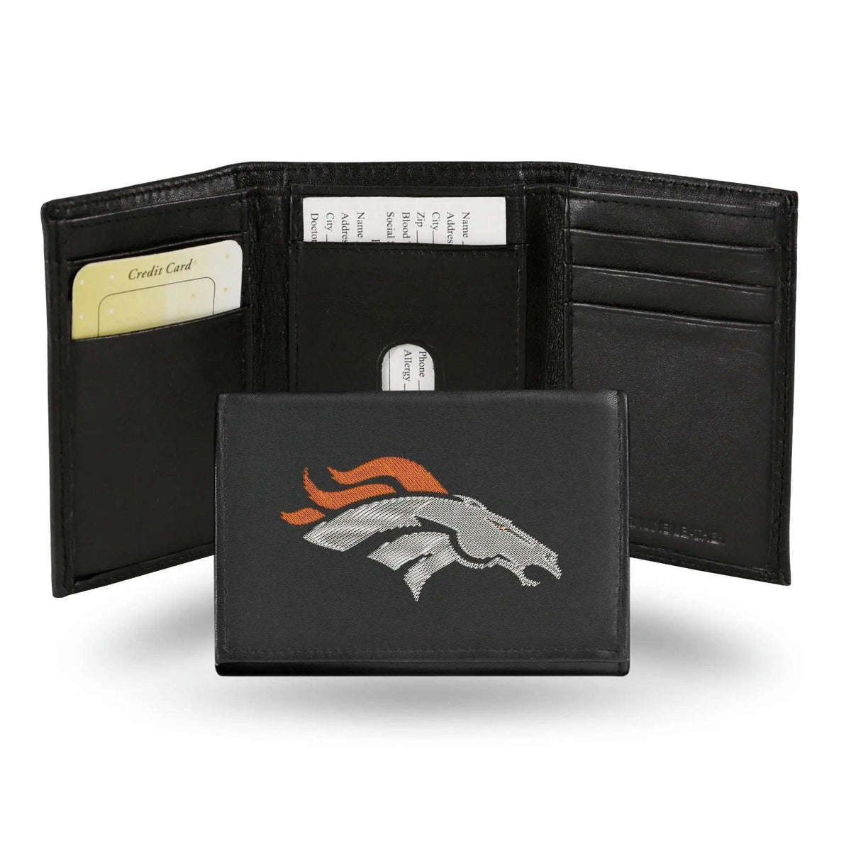  Denver Broncos Wallet Trifold Leather Embroidered -  ToylandEU™