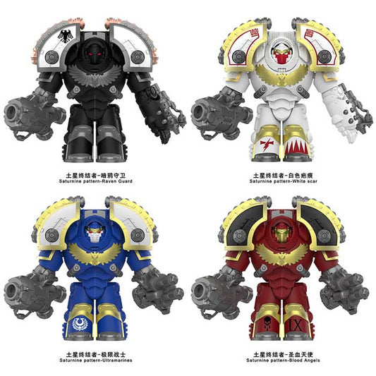  Warhammer 40,000 Saturnine Terminator Minifigures Four 