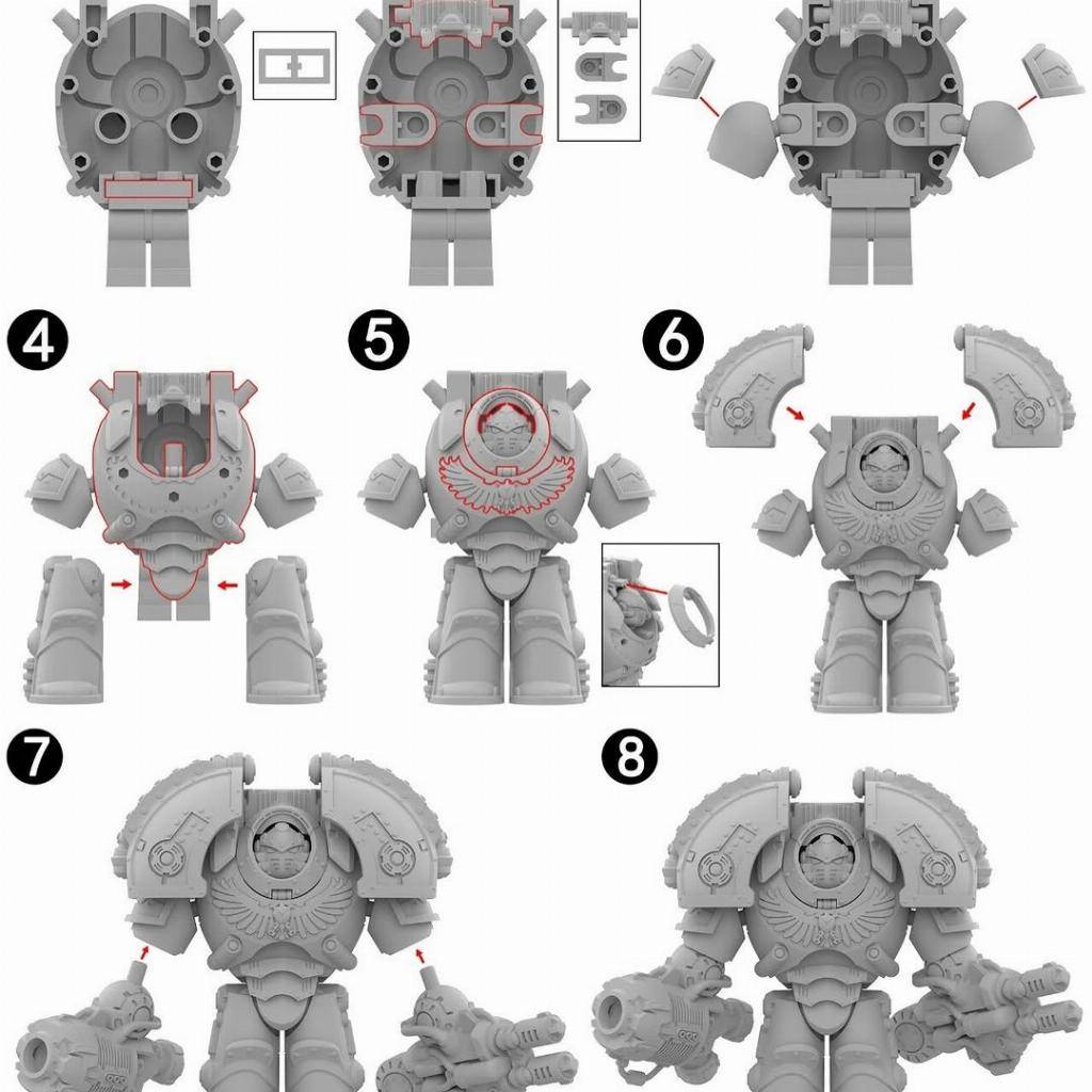 Warhammer 40000 Terminator Minifigure | LEGO Compatible | Toylandeu™