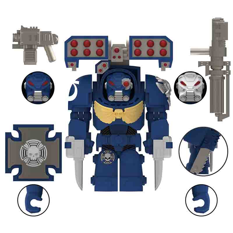 Warhammer Terminator Minifigure | LEGO Compatible | Toylandeu™