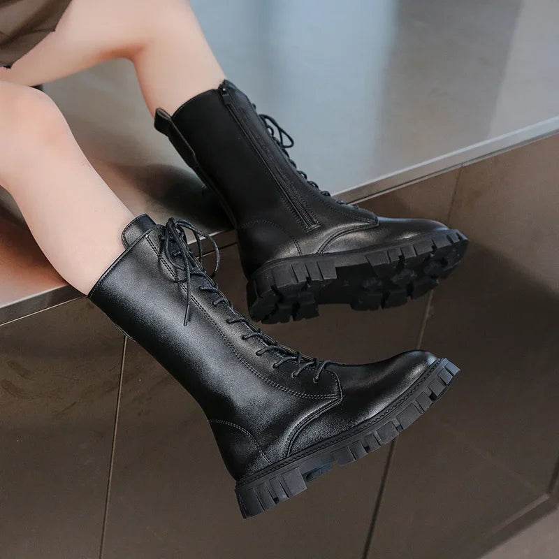 Warm Autumn Winter Mid Boots With Zip Fastening For Kids - ToylandEU